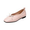 thumbnail image 2 of Willtoo Women Cute Ballet Flats with Bowtie Square Toe Comfortable Slip On Casual Office Work Flats Lightweight Fashion Dress Shoes, 2 of 5