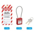 thumbnail image 3 of Unique Bargains Lockout Tagout Locks with Key, Loto Locks Safety Padlock Keyed Different with Lockout Tag Style 2, Red, 3 of 6