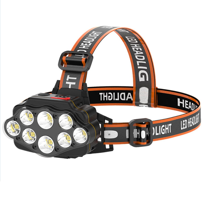 Details about   Headlamp Rechargeable Led Waterproof 18000 Lumen Brightest 8 LED USB Headlight 