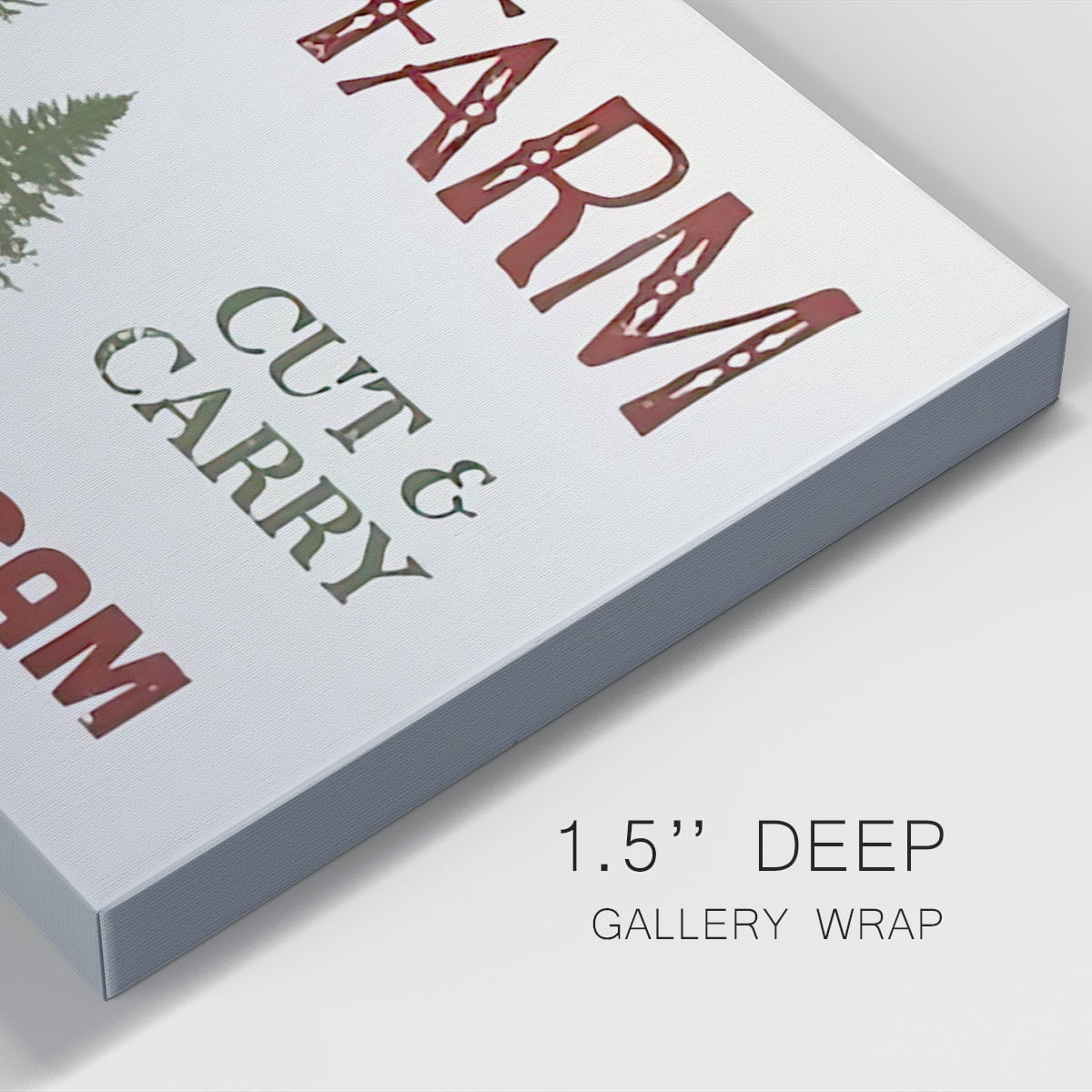 Christmas Farm Sign Collection D- Gallery Wrapped Canvas