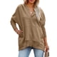 thumbnail image 1 of Sudaderas con capucha PRETTYGARDEN, holgadas, informales, con botones y cuello en V para mujer, 1 of 6