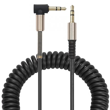 - 2-Pack 3.5Mm Male To Male Audio Cable by FREEDOMTECH 5FT Universal Auxiliary Cord 3.5mm Male to Male 90 Degree Audio Aux Cable 3.5mm Connector for iPods iPhones iPads Galaxy Home Car Stereos Black