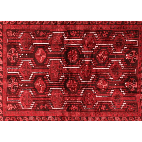 Ahgly Company Indoor Rectangle Persian Red Traditional Area Rugs, 8' x 10'