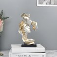 thumbnail image 4 of Resina Besándose Pareja Estatua Adornos Beso Amantes Arte Esculturas (Champagne), 4 of 9
