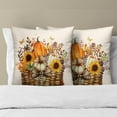 thumbnail image 3 of Autumn Harvest Throw Pillow Covers 20x20 Inch Set of 2 - Farmhouse Pumpking Basket Fall Thanksgiving Holiday Decoration Pillowcases Cushion Cover for Bedroom Porch Couch Sofa, 3 of 5