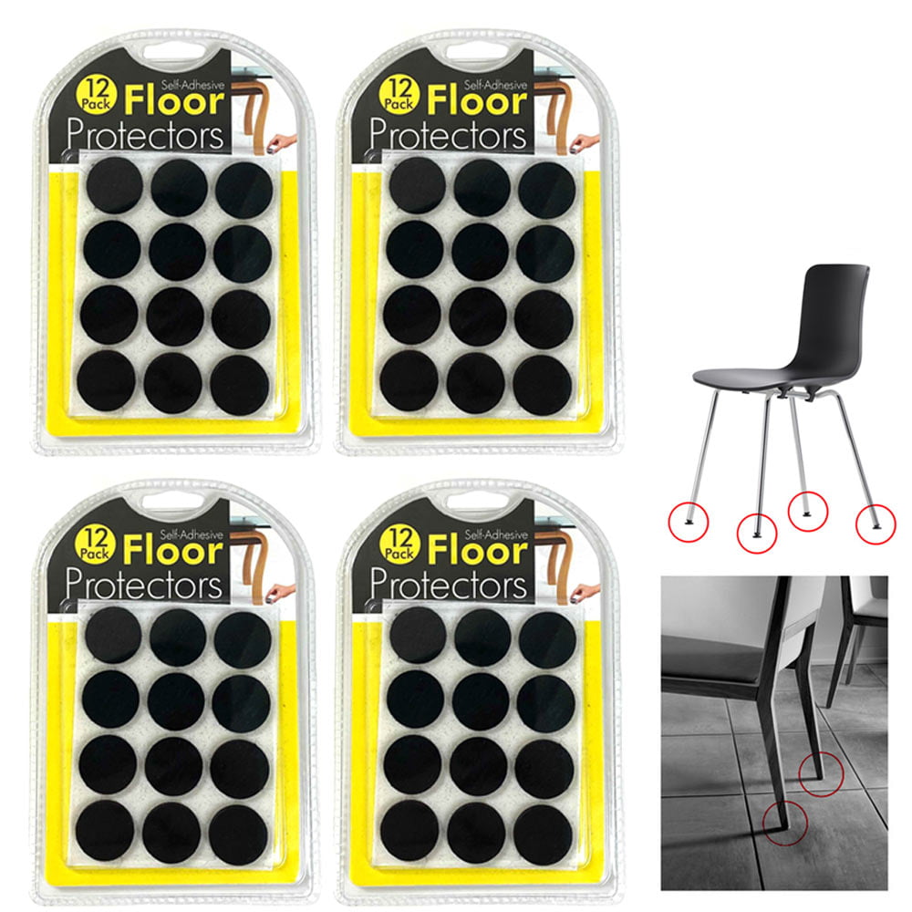 48x Self Adhesive Felt Pads Chair Leg Furniture Floor Protector Non Scratch 