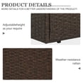 thumbnail image 4 of Cozyhom Brown Rattan Rectangular Outdoor Coffee Tables with Tempered Glass Top,Suitable for Courtyard,Backyard,Poolside,Garden, 4 of 6