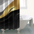 thumbnail image 4 of Black Marble Gold Line Pattern Shower Curtain 36"x72" ,Bathroom Decorative Shower Curtains Set with 12 Hooks,Modern Waterproof Washable Shower Curtain, 4 of 6