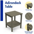 thumbnail image 5 of FODINGHILL 2-Tier Outdoor Side Table, HDPE All Weather Adirondack Patio Table with Storage Shelf, Outside End Table for Porch Backyard Indoor, Wood Grain, 5 of 7