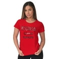 thumbnail image 3 of Wisconsin Distressed Badger Stenciled Womens Fitted Plus Size Graphic Tee Brisco Brands 3X, 3 of 5