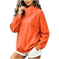 thumbnail image 2 of ShomPort Womens Sweatshirt Oversized Mock Neck Warm Long Sleeve Pullover Tops Trendy Winter Fall Outfits, 2 of 6