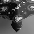 thumbnail image 3 of Black Gothic Moon Star Face Pattern Rectangle Tablecloth 60"x84",Waterproof Polyester Rectangle Table Cloth, Wipeable Spillproof Polyester Tablecloth for Dining, Camping, Indoor and Outdoor, 3 of 5