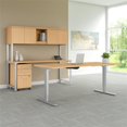 thumbnail image 2 of 400 Series 72W Height Adjustable Standing Desk Office Suite in Maple, 2 of 8