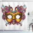 thumbnail image 1 of Ambesonne Mardi Gras Shower Curtain, Ornate Yellow, 69"Wx70"L, Multicolor, 1 of 3