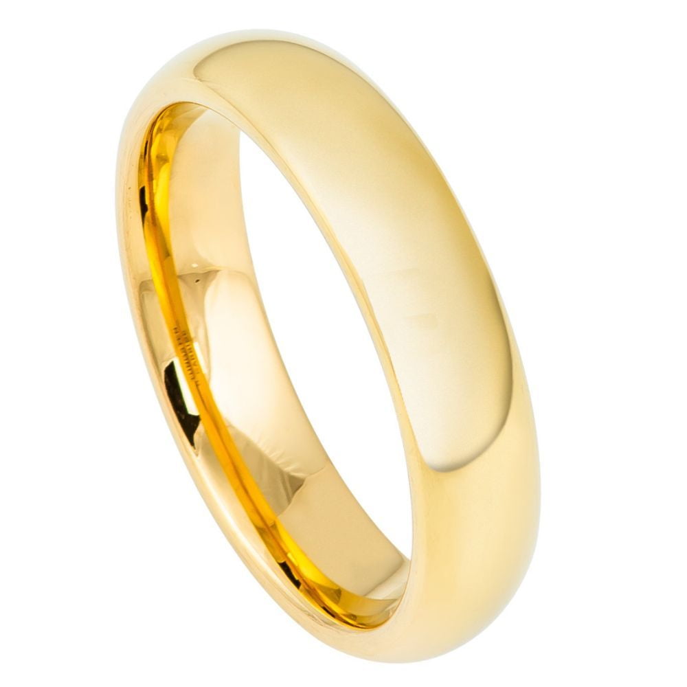 PERSONALIZED 7mm Gold-tone Plated Sterling Silver Engraved Wedding Band Ring