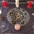 thumbnail image 3 of Astrología Pentagrama Resina Candelero Pentáculo licencia de altar para Cartas del de adivinación Luces de té Porta Adorn Latón A BLESIY Portavelas de pentagrama, 3 of 6