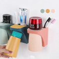 thumbnail image 2 of Wall Mounted Toothbrush Holder For Bathrooms With Magnetic Cup, Toothbrush Holder Wall Without Drilling, Pack Of 2 Electric Toothbrush Holder For Fami, 2 of 5