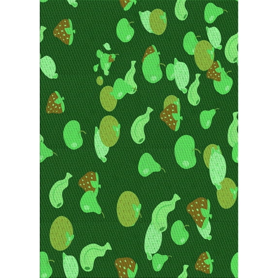 Ahgly Company Machine Washable Indoor Rectangle Transitional Deep Emerald Green Area Rugs, 6' x 9'