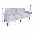 thumbnail image 3 of 78" Modern Loveseat Sofa, Mid-Century Couch with Removable Cover, Solid Wood Frame, Easy Assembly for Living Room, Office & Small Spaces (Gray), 3 of 7