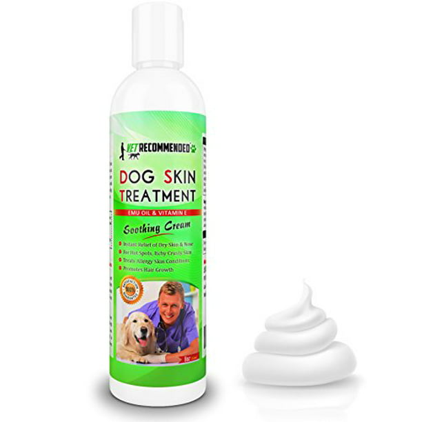 Vet Recommended Dog Dry Skin Cream & Moisturizer - Helps Dog Hair Loss  Regrowth - Dry Nose & Cracked Paws - Works with Hot Spots for Dogs - 240ml  (8 Oz) 