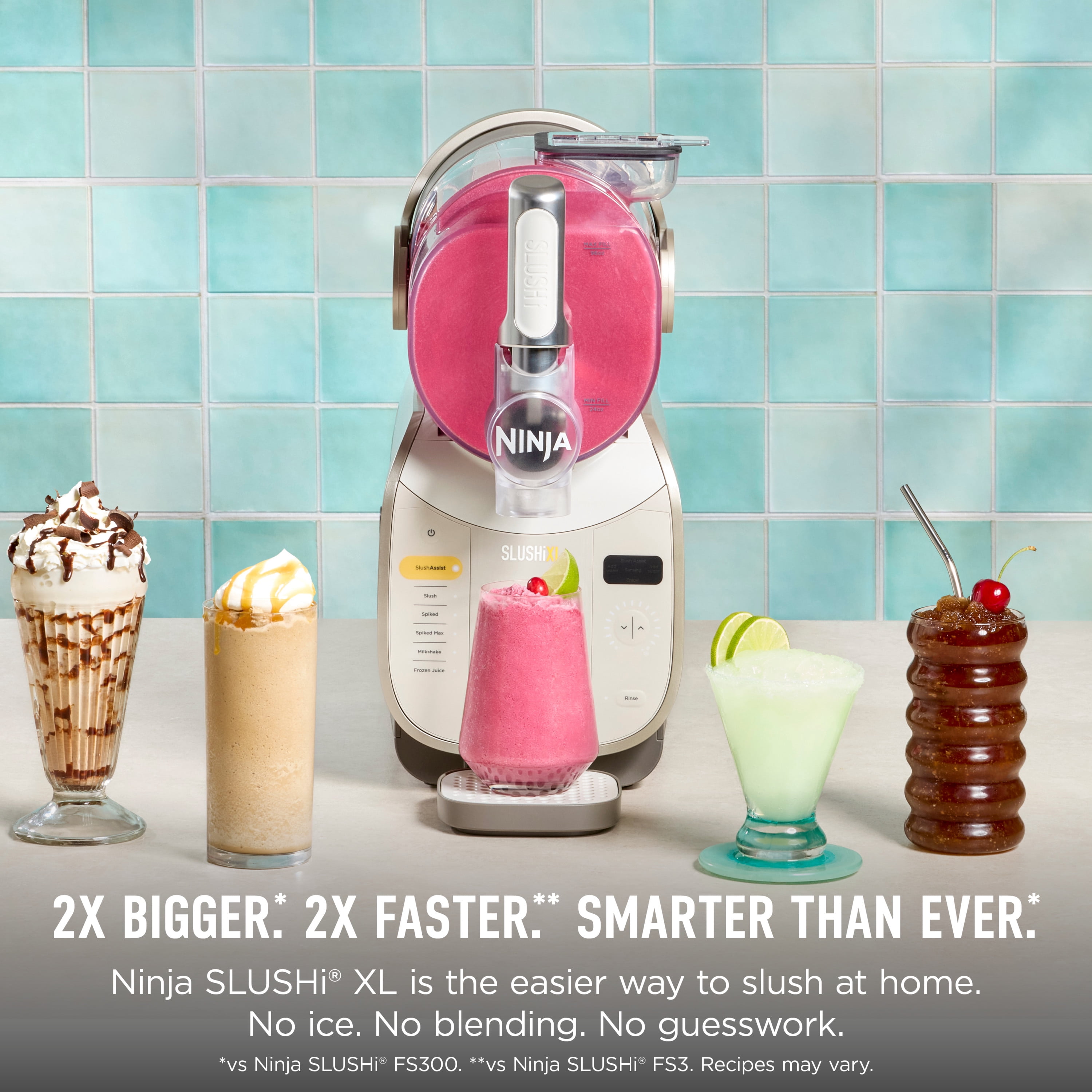 Ninja SLUSHi XL 128-Oz Frozen Drink Machine, SlushAssist Technology, 6 Presets, Dishwasher Safe, Party-Sized, Slushy Maker, FS601 Mocha