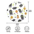 thumbnail image 3 of 15.4" Round Placemat Set of 4 Polyester Fabric Place Mats Non-Slip Dining Kitchen Table Mats for Kitchen Party Decor Cute Tombstones Bats Pattern, 3 of 5