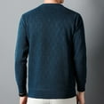 thumbnail image 5 of uikmnh Male Autumn and Winter Round Neck Casual Knit Versatile Fashion Soft Men's Sweater Casual Jacquard Bottom Sweater(Size:M), 5 of 6