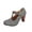 Gray, variant on T-Strap Mary Jane Heels For Women Closed Toe Adjustable Buckle Comfort Office Footwear