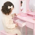 thumbnail image 6 of Fantasy Fields Lady Alessandra Kids Play Vanity Table & Stool - Pink, 6 of 12