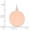 thumbnail image 4 of 14k Rose Gold Plain .018 Gauge Circular Engraveable Disc Charm - 25mm, 4 of 6