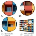 thumbnail image 3 of Designart "Colorful Patterns in the Cityscape III" Architecture Metal Wall Art, 3 of 5