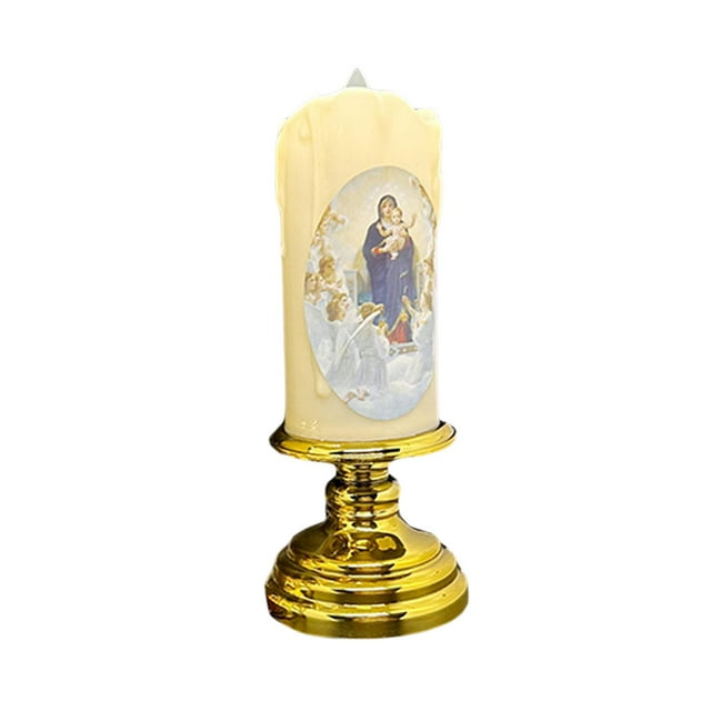 Lámpara de velas de oración BLESIY luz de Pilar LED Luces de vela LED Sagrada Familia