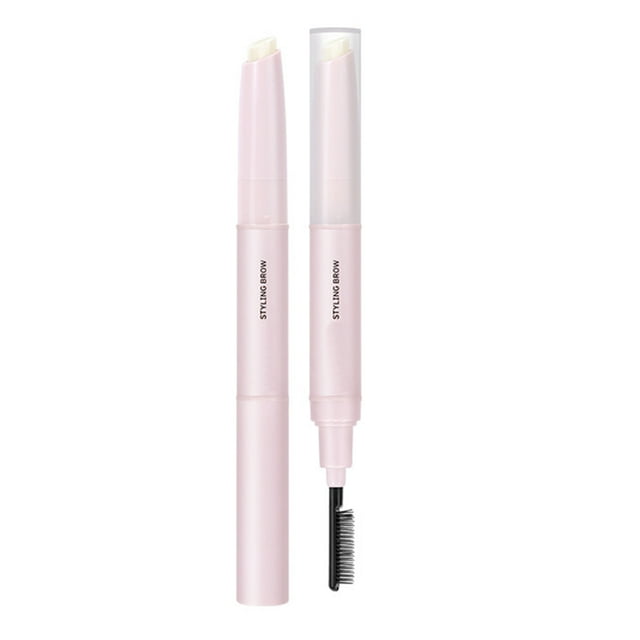 Cera para cejas de dos cabezales, crema para cejas, jabón, cepillo de cera, gel de maquillaje para cejas naturales, bálsamo de maquillaje 3D Feathery Brows, resistente al agua.