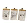 thumbnail image 2 of Tnarru 3 Pieces Kitchen Canisters for Countertop Coffee Tea Sugar Containers Jars Stylish Farmhouse Restaurants Decor Dustproof Lids vintage, 2 of 8