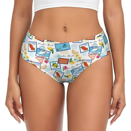 Womens Underwear - Summer Stamp No Show Seamless Underwear for Women  Kawaii Soft Stretch Women s Panties  Hipster Ladies Panties Bikini Underwear Briefs