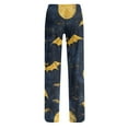 thumbnail image 5 of LHVUOA Womens Halloween Pajamas Pants Wide Leg Funny Graphic Pjs High Waist Lounge Pants, 5 of 6