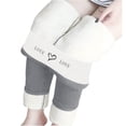 thumbnail image 1 of Leggings con forro polar para mujer, con letras y corazón, cintura alta, elásticos, gruesos, térmicos, para invierno, pantalones de esquí, pantalones de Yoga, 1 of 7