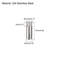 thumbnail image 2 of 4x10mm 304 Stainless Steel Dowel Pins, 20 Pack Knurled Head Flat End Dowel Pin, 2 of 6