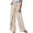 IDO6420Beige232, variant on public Wide Leg Pants Woman High Waisted Womens Wrap Pants Flowy Tie Front Yoga Pants Beach Casual Workout Split Slit Palazzo Trousers Black, XXL
