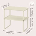 thumbnail image 4 of SONGMICS Cabinet Organizer Shelf, Set of 2 Kitchen Counter Shelves, Kitchen Storage, Spice Rack, Stackable, Expandable, Metal and Engineered Wood, Cream White, 4 of 9