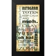 thumbnail image 2 of Vision Studio 11x18 Black Modern Framed Museum Art Print Titled - Urban Chevron Phrases II, 2 of 5