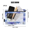 thumbnail image 6 of 2 Pack Flip Folders with Clear PVC Window Binder Pouches 3-Ring Binder Organizer for Office & Home Blue Squares and Shapes, 6 of 6