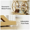 thumbnail image 6 of Finmind 4-Tier Console Table, 39" Wood Sofa Table with Storage Shelves, White Gold, 6 of 8