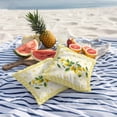 thumbnail image 5 of Summer Lemons Outdoor Pillow Covers Pack of 2 Pastoral Yellow Fruit Plant Leaves Floral Plaid Waterproof Throw Pillow Covers Decorative Cushion Cases for Patio Garden Tent Balcony Couch 18x18 inch, 5 of 9