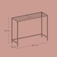 thumbnail image 4 of VASAGLE Entryway Table, Console Table, Tempered Glass Tabletop, Modern Sofa Table, Easy Assembly, with Adjustable Feet, for Living Room, Entryway, STeel,Pale Gold and Transparent, 4 of 6