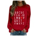 thumbnail image 1 of TINZ Chandail à Capuche Tendance pour Femmes, Imprimé Lettre, Col Rond, Automne & Hiver, Manches Longues, Veste à Cordon, Chandails en Molleton Col pour Femmes, 1 of 4