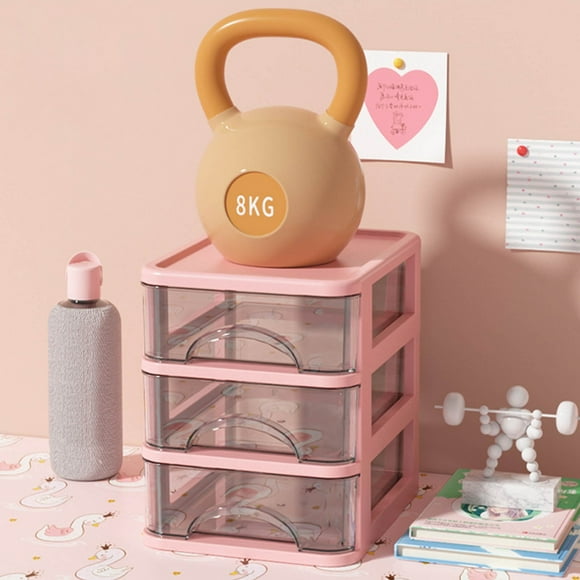 Wzzjkit Plastic Drawer Storage Desktop Storage Box Transparent Small Drawer Desk Plastic Mini Storage Box Rabbit Stationery Plastic Drawers