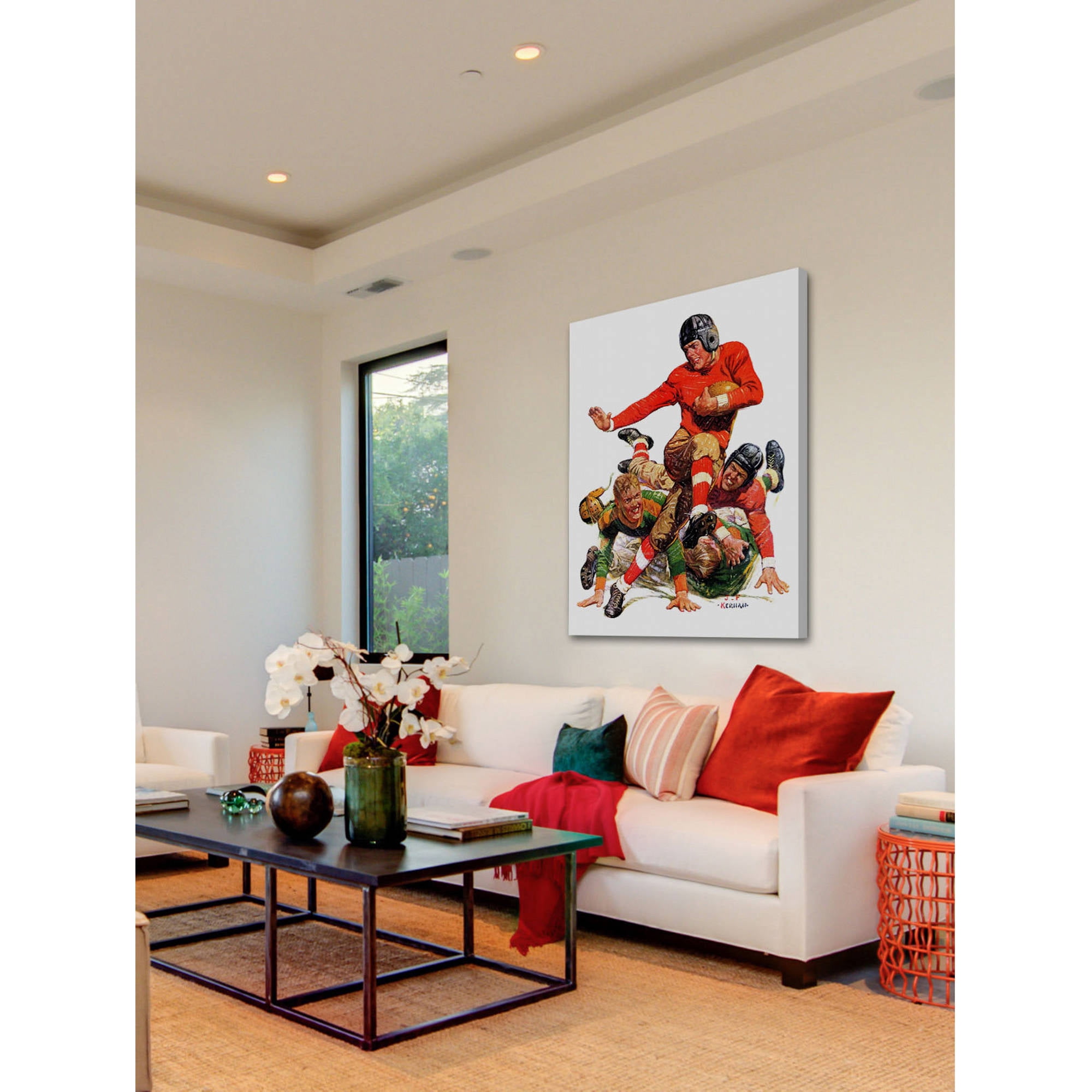 Marmont Hill College Football by J.F. Kernan Painting Print on Canvas
