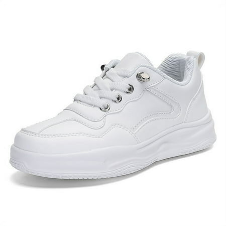 

YAZI Boys Girls White Sneakers High Top Walking Shoes (Toddler Little Big Kid)