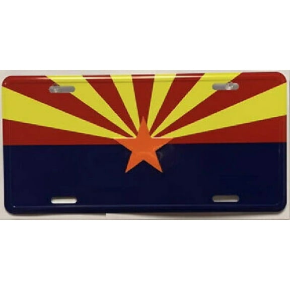 STATE OF ARIZONA Aluminum Embossed License Plate